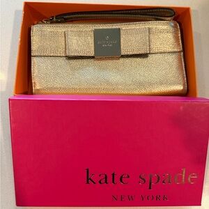 Kate Spade Gold Wristlet Wallet